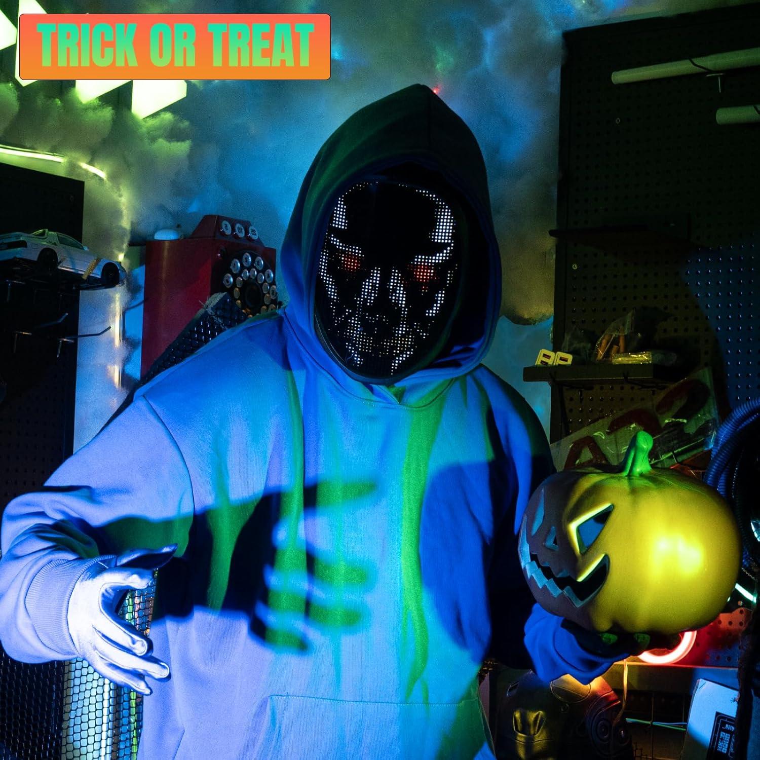 Máscara LED Halloween Foggizo con Control de Aplicación