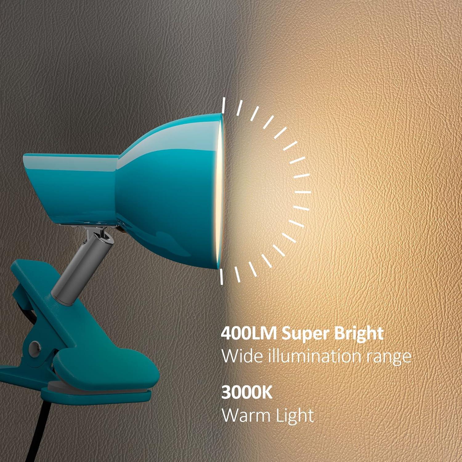 Lámpara LED de Escritorio Clip TOPMB 5W Azul 330° Rotación