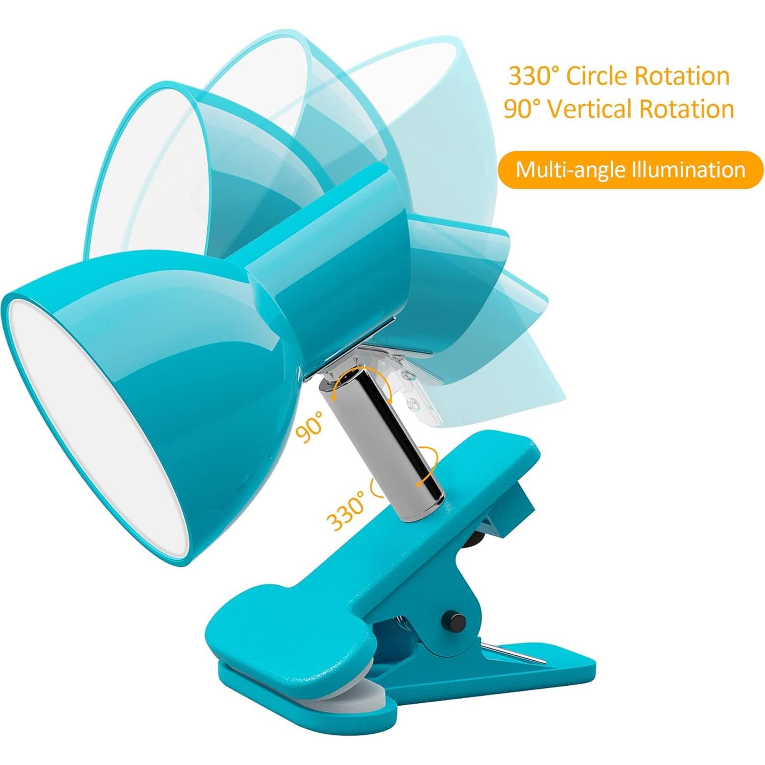 Lámpara LED de Escritorio Clip TOPMB 5W Azul 330° Rotación