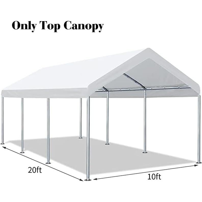 Cubierta de repuesto para toldo carport ZHJJ 3,05x6,10m blanca