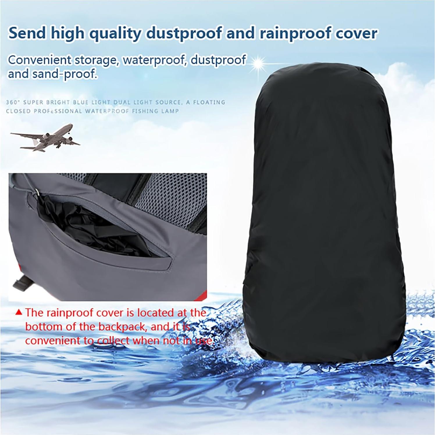 Mochila de senderismo Bseash 60L impermeable con cubierta