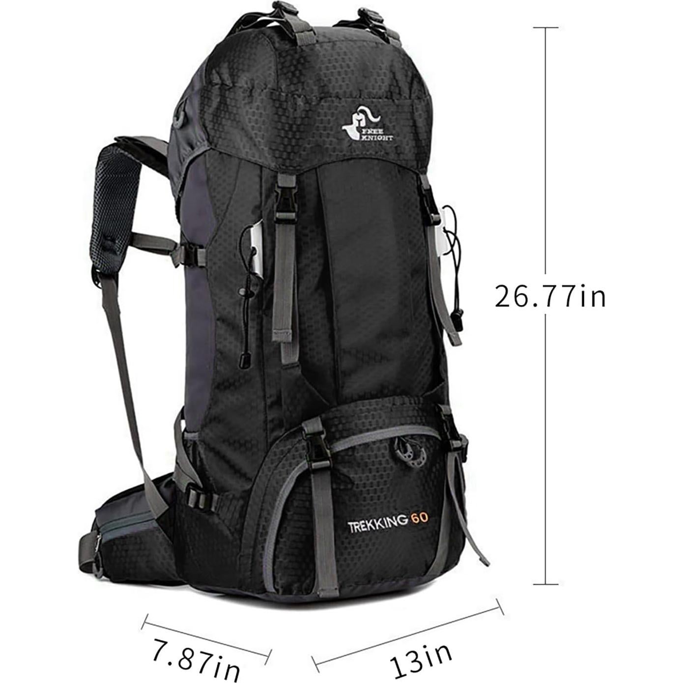 Mochila de senderismo Bseash 60L impermeable con cubierta