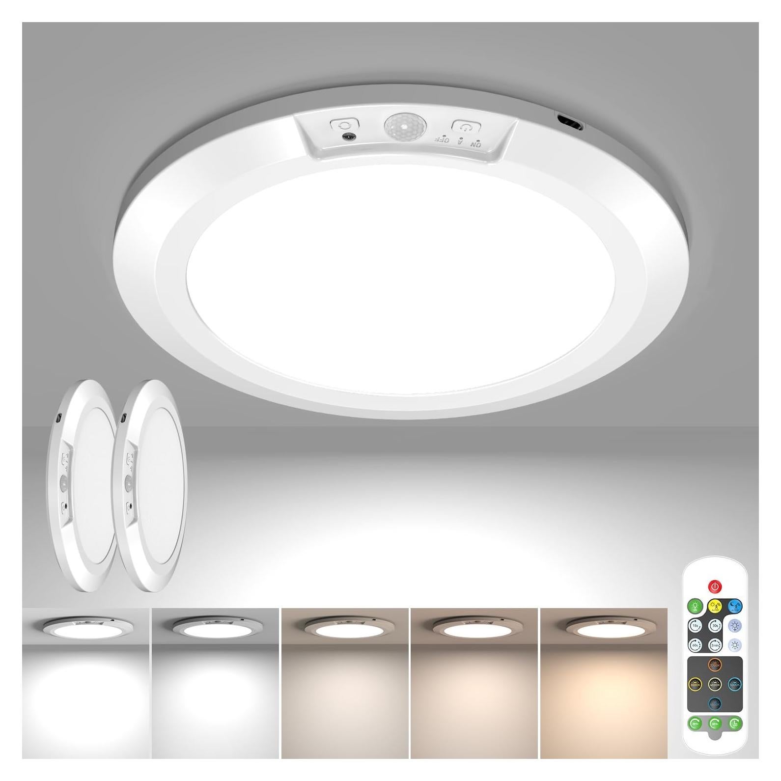 Luz de Techo Awanber con Sensor de Movimiento USB 8000mAh - 2 Paquete