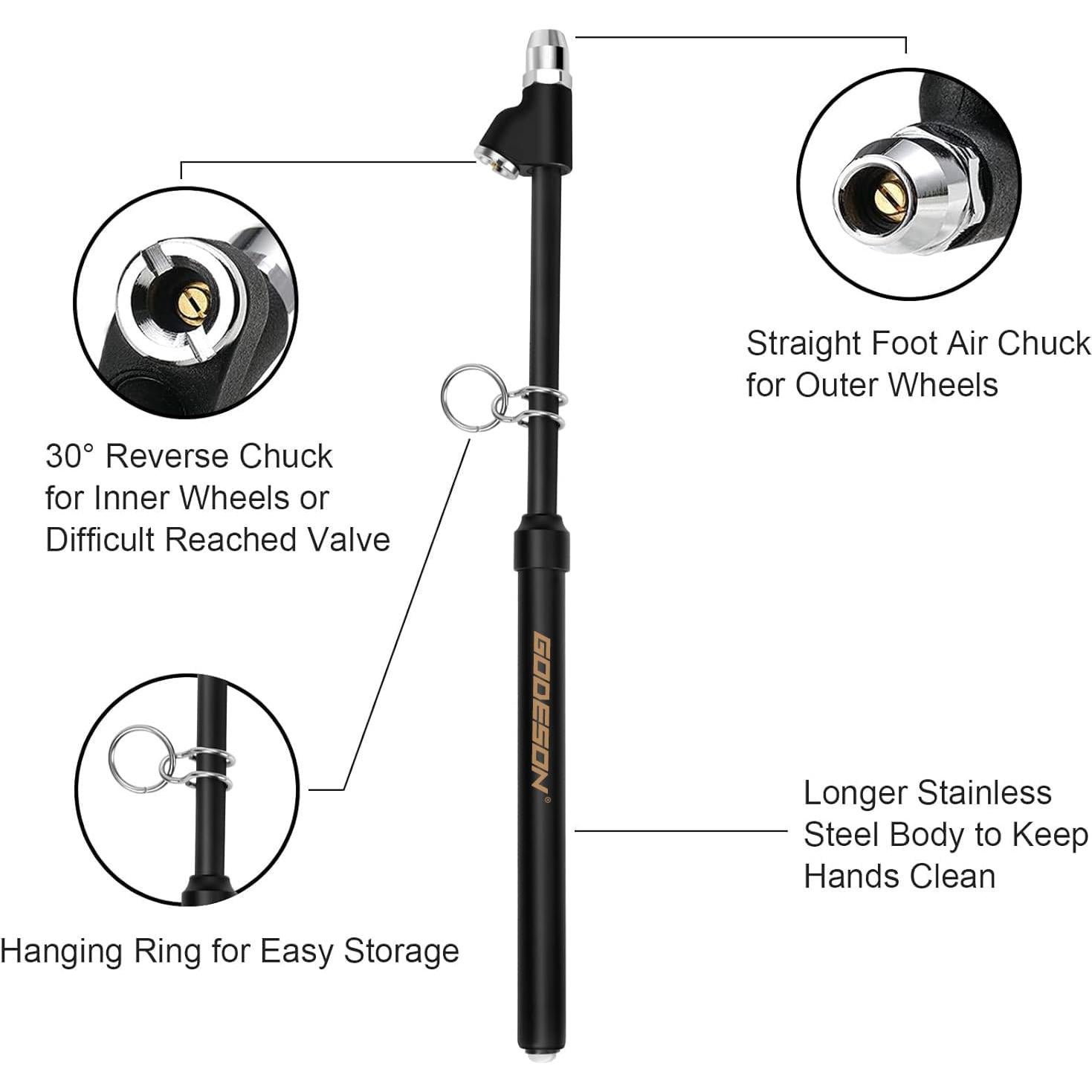 Medidor de Presión de Neumáticos GODESON 10-150 PSI Doble Cabeza
