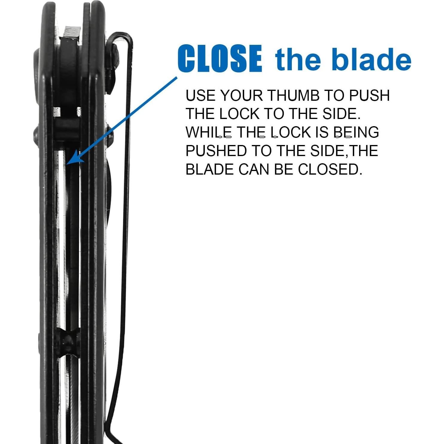 Cuchillo de bolsillo plegable Hotpoint EDC negro multifuncional