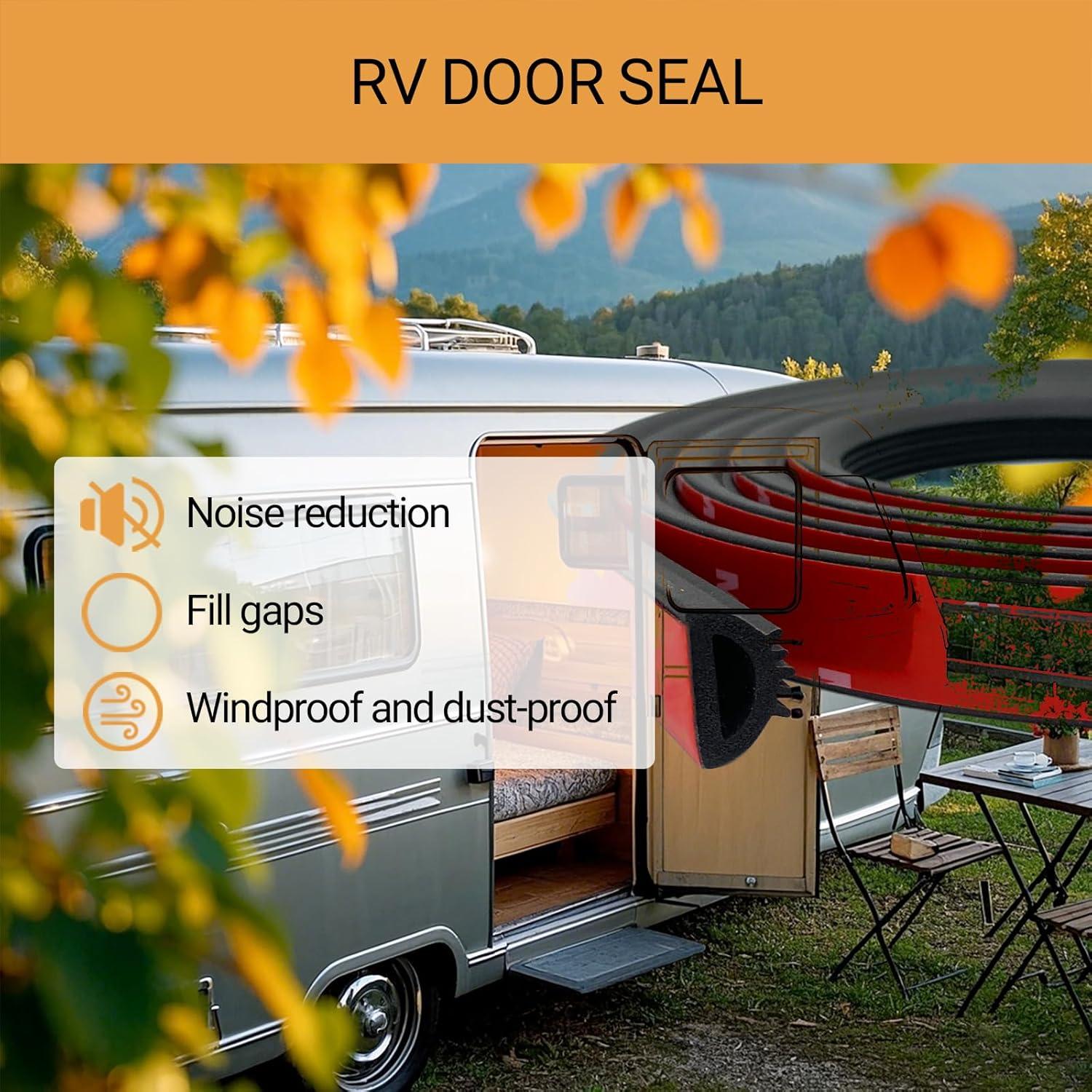 Tira de sellado de goma EPDM PACIXU 6.1m 1.9cm x 1.1cm