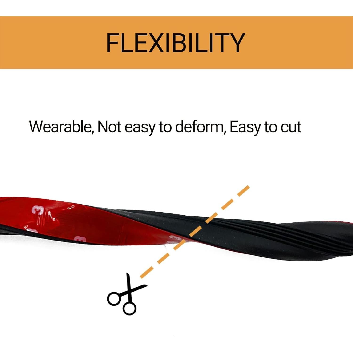 Tira de sellado de goma EPDM PACIXU 6.1m 1.9cm x 1.1cm