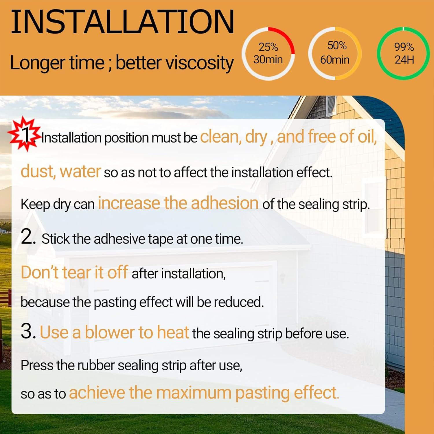 Tira de sellado de goma EPDM PACIXU 6.1m 1.9cm x 1.1cm