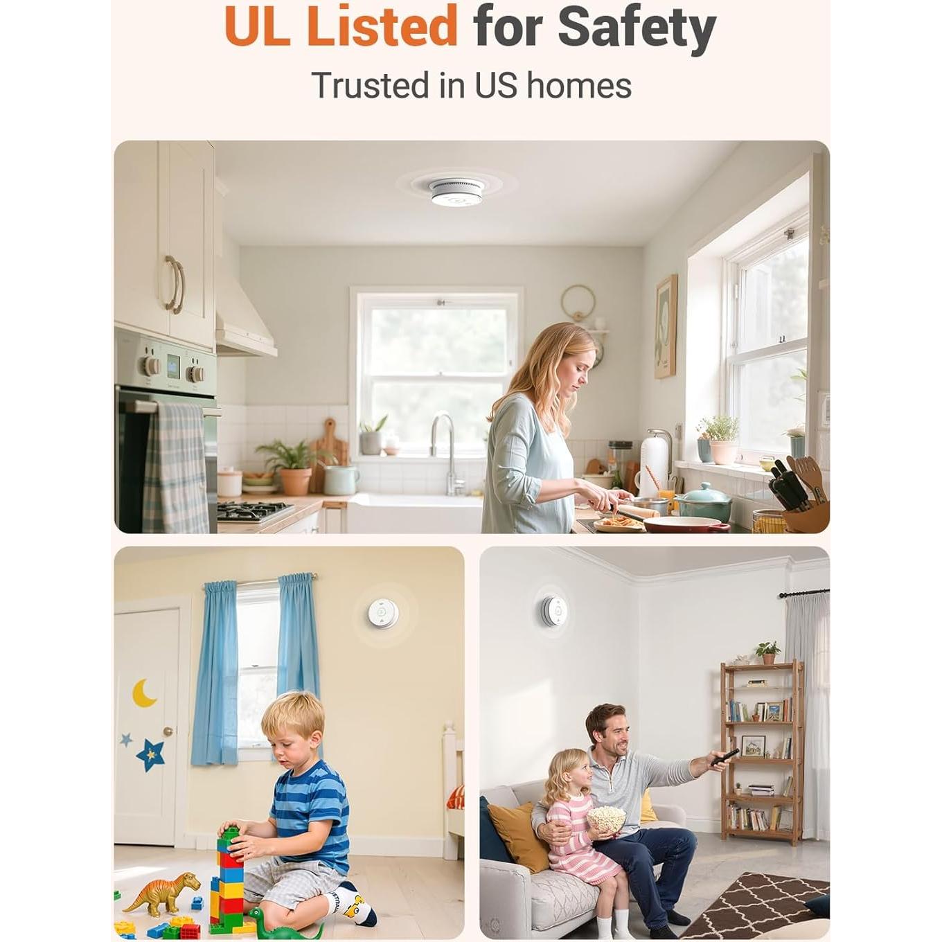 Detector de Humo Jemay GS886-H04, Batería de 10 Años