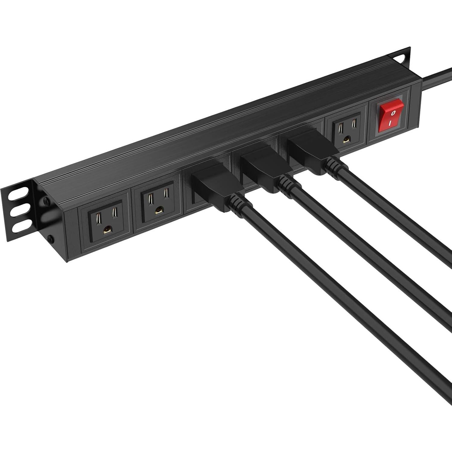 Regleta de 6 Salidas BTU Metal Montable 1.83m 15A 125V