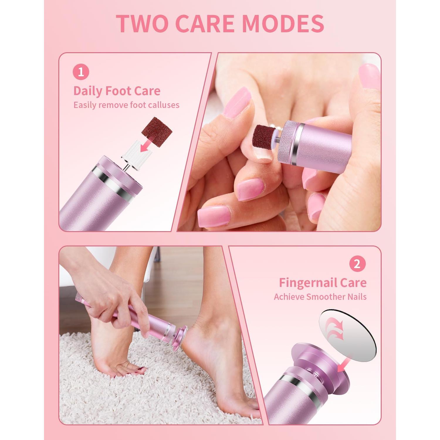 Removedor de Callos Eléctrico Tohecu MY-101 Rosa 12 Velocidades