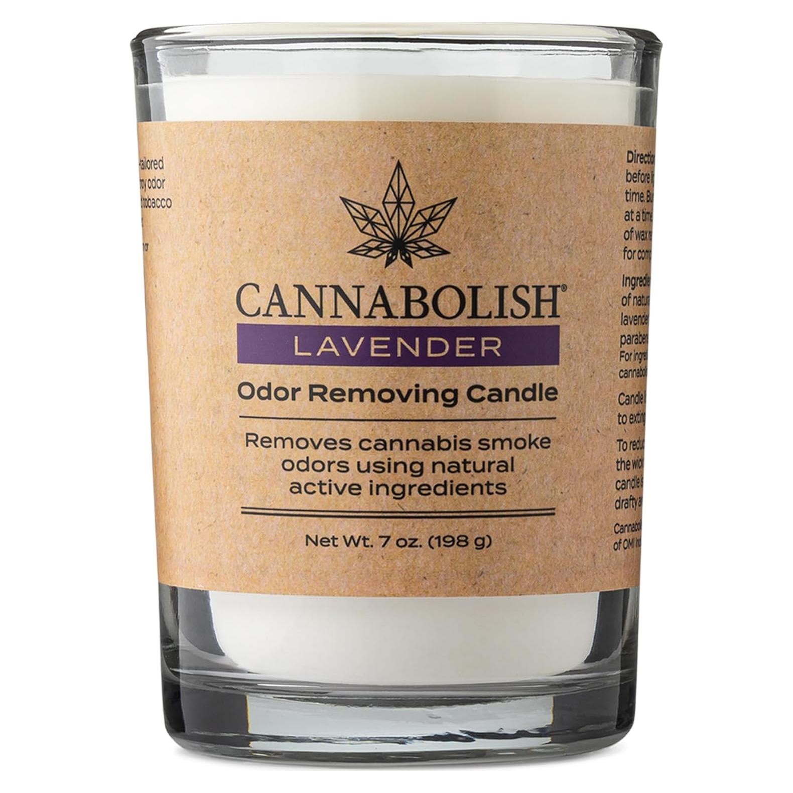 Vela Eliminadora de Olores a Humo Cannabolish Lavanda 198 g