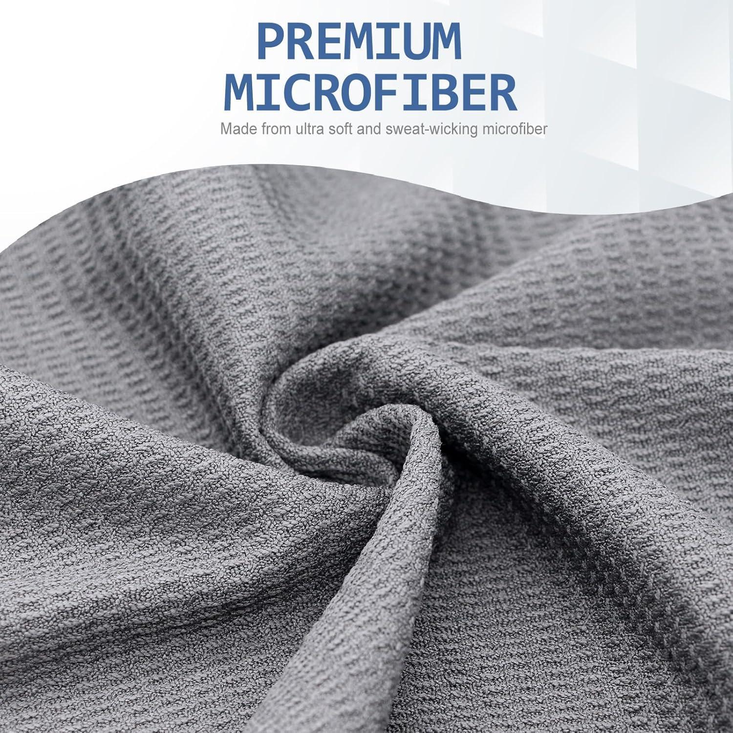 Toalla de Yoga Antideslizante Eunzel Microfibra 185x65cm Gris