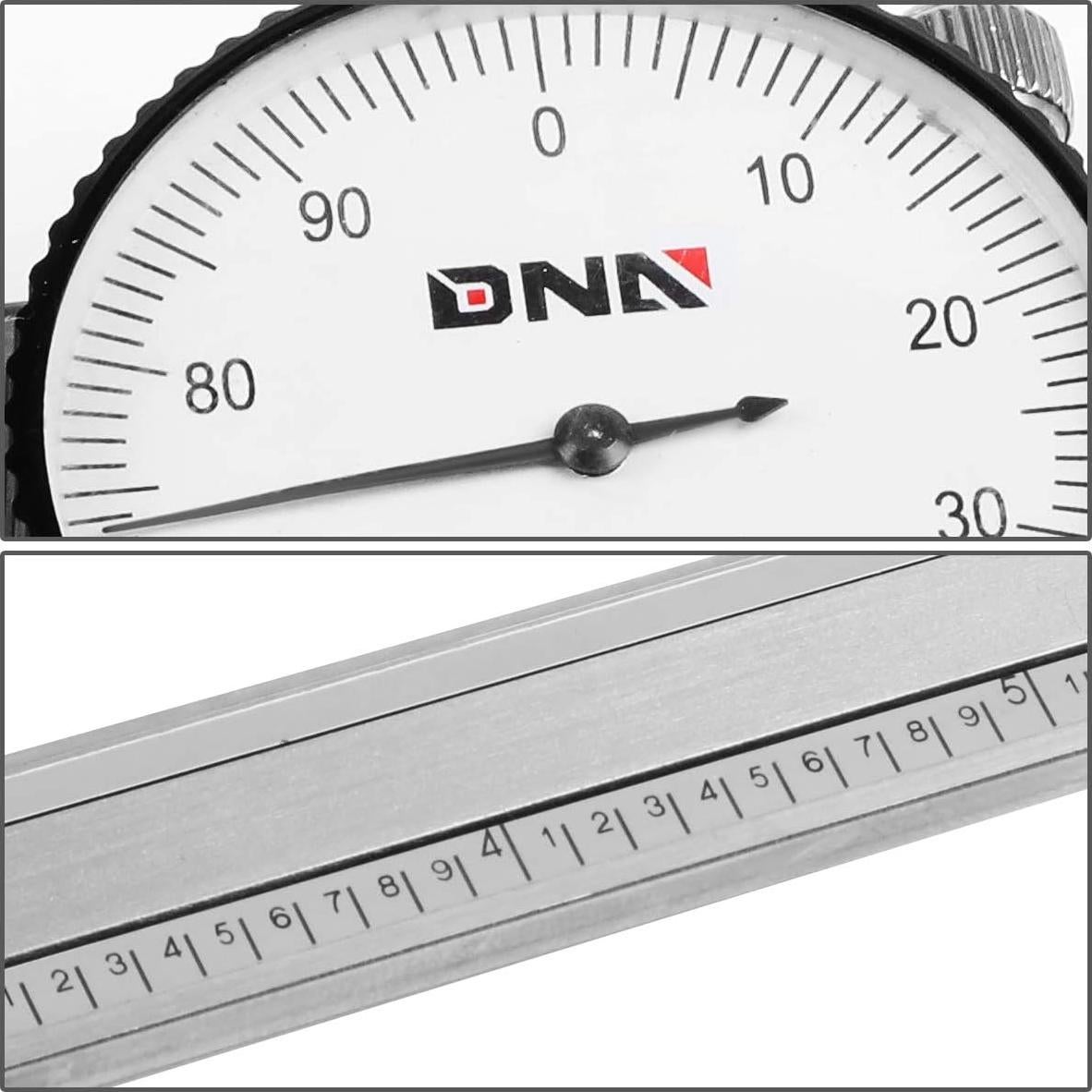 Calibrador de Dial Acero Inoxidable DNA Motoring 15.24 cm