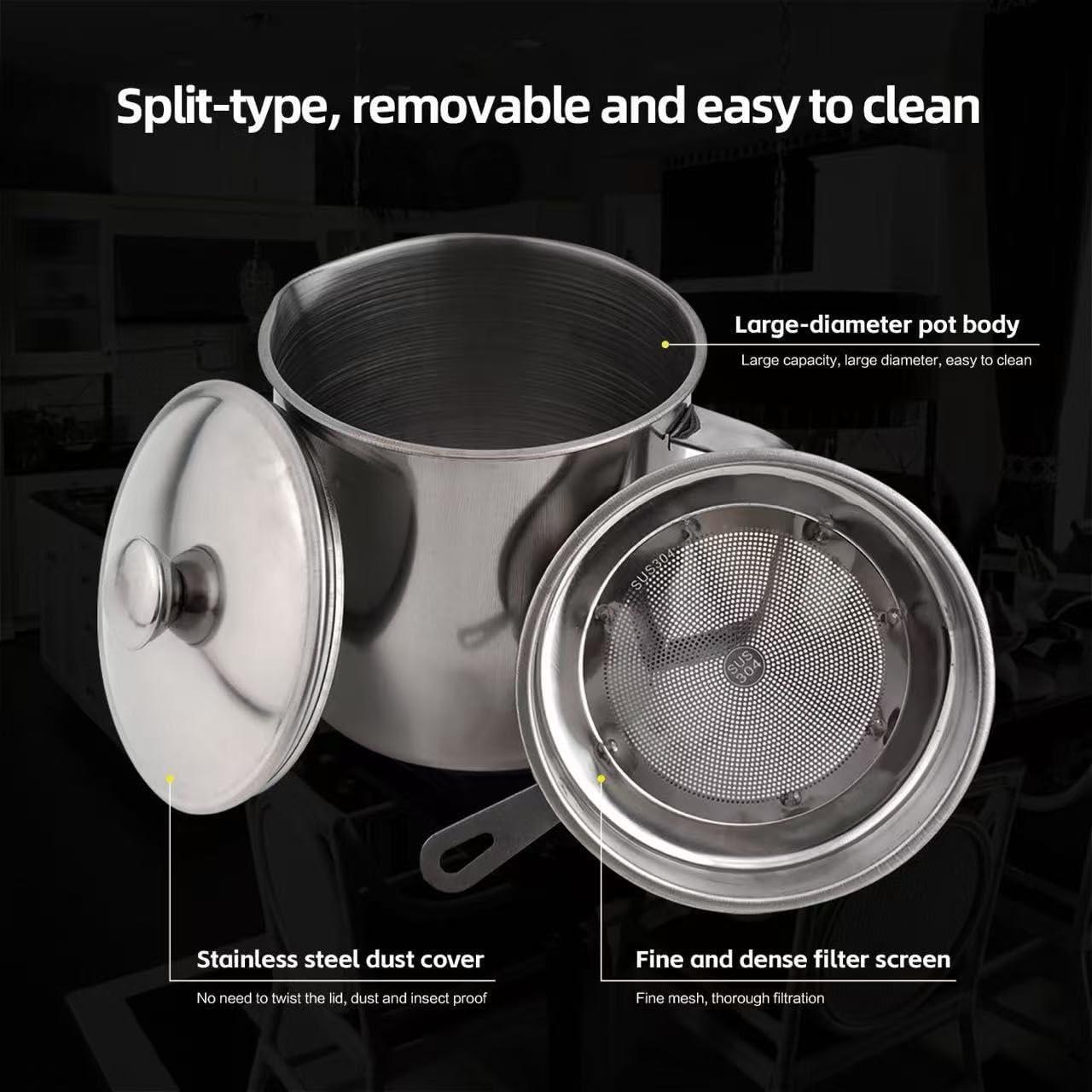 Contenedor de Grasa de Tocino CBESTUTENSIL 1L Acero Inoxidable