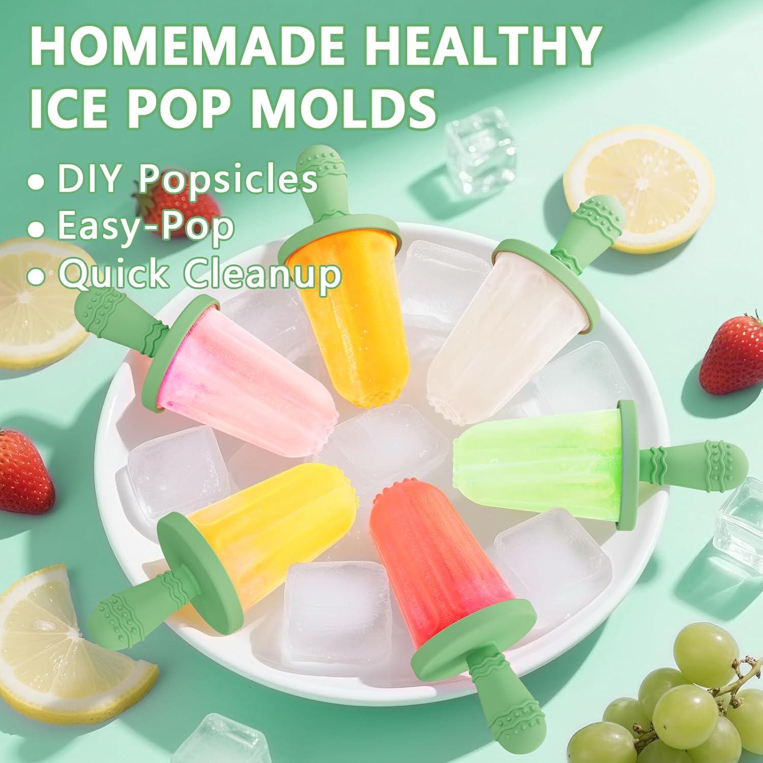 Moldes de Paletas de Silicona btrfe 6 Cavidades 60ml Verde