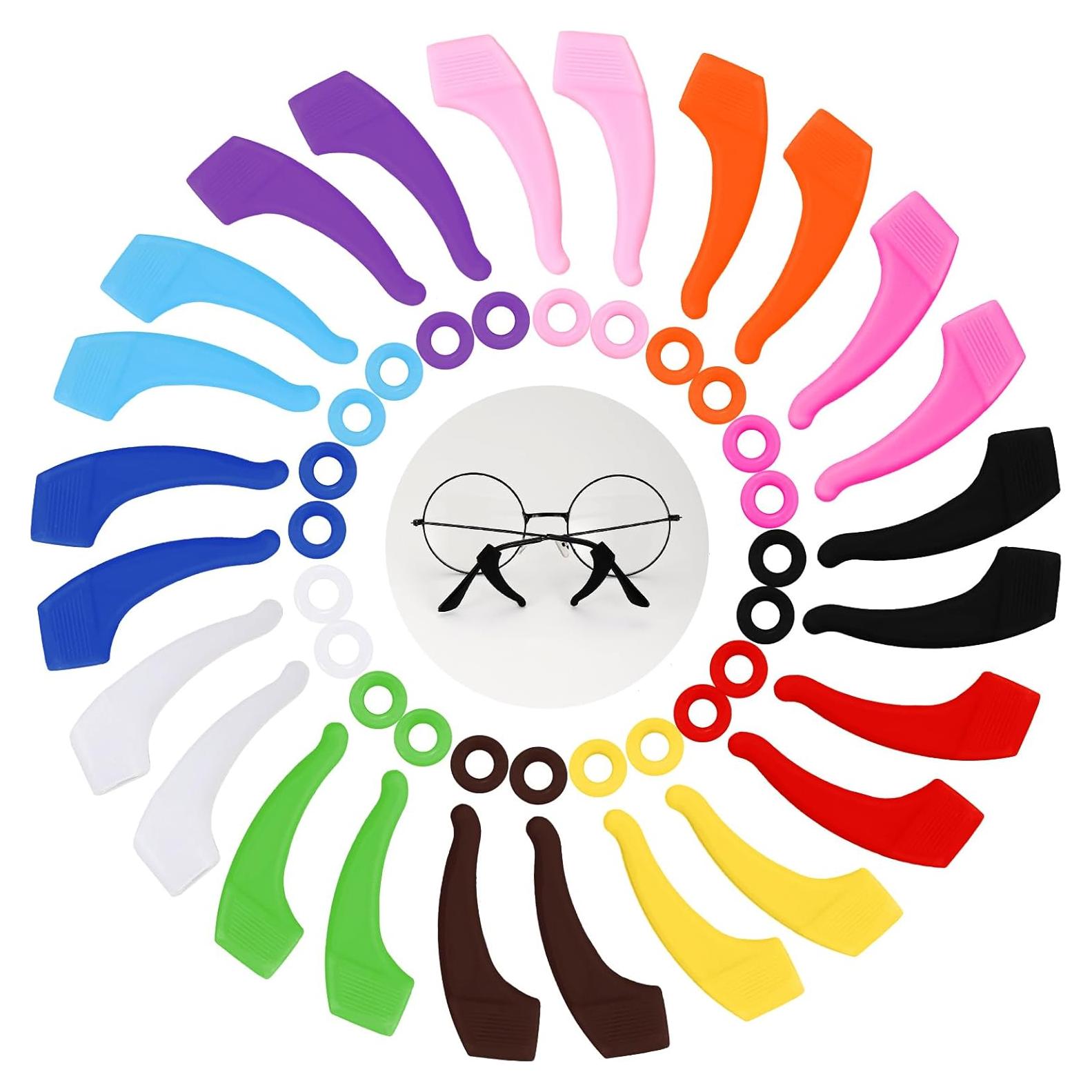 24 Pares de Sujetadores de Gafas de Silicona Antideslizante