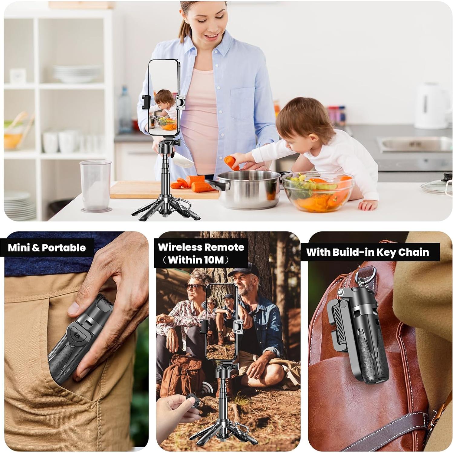 Mini Trípode Selfie Stick YXYaoZhengYiGeYi 41.5cm con Control Remoto