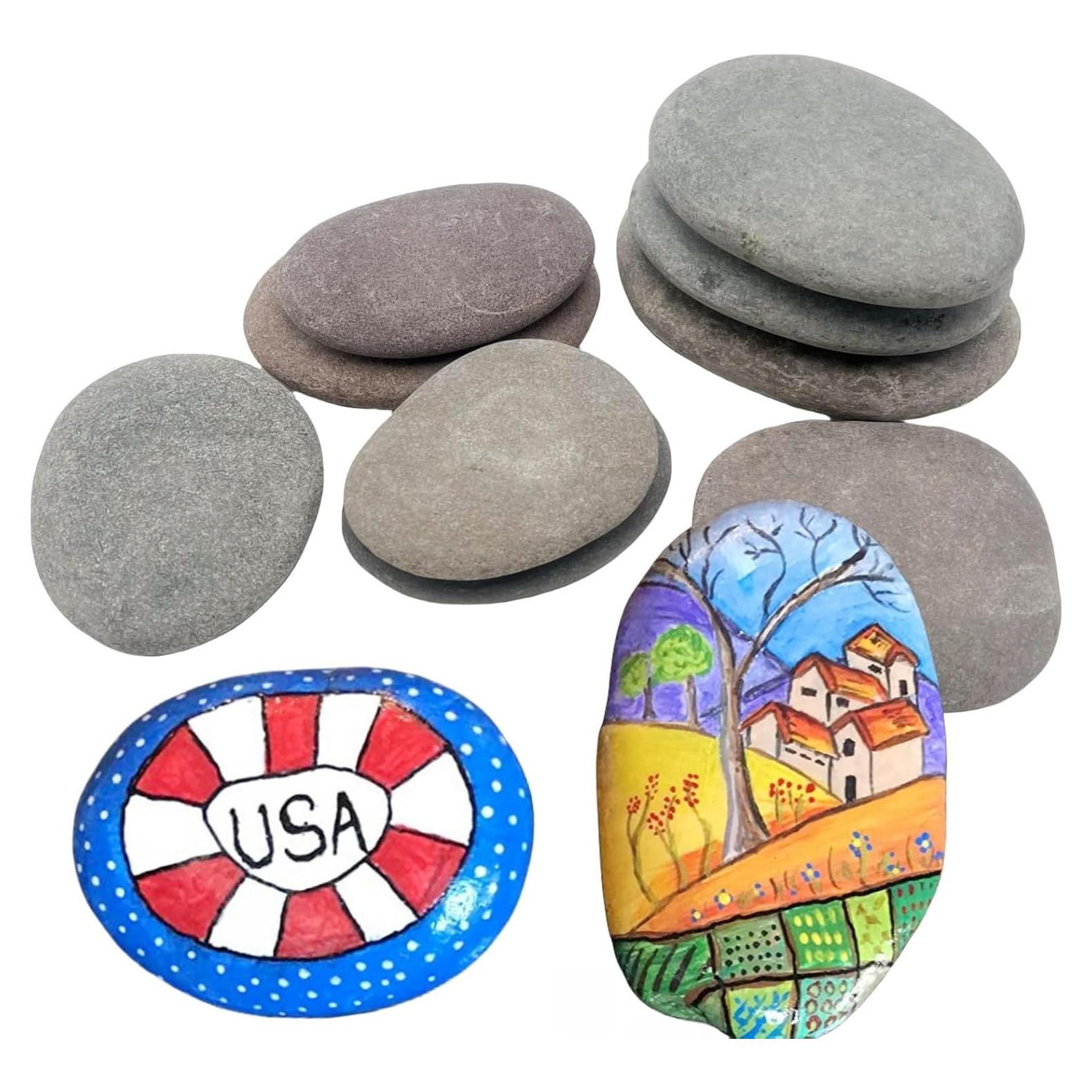 15 Rocas Grandes para Pintar Lifetop 8.9-11.4 cm Suaves