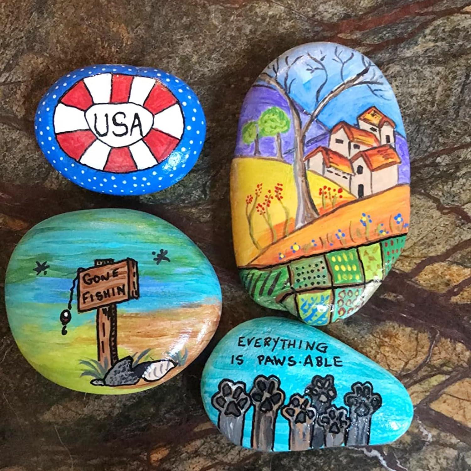 15 Rocas Grandes para Pintar Lifetop 8.9-11.4 cm Suaves