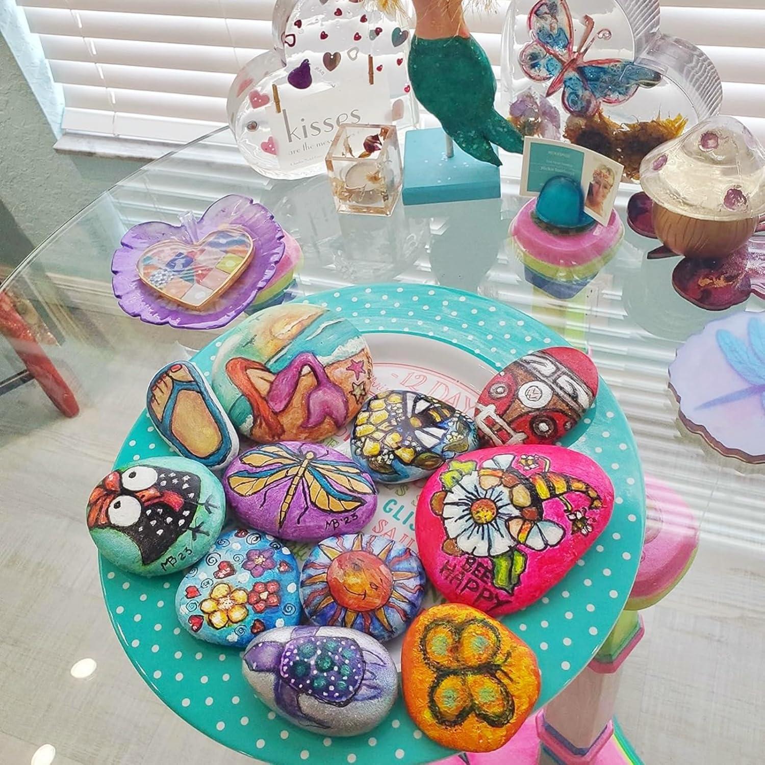 15 Rocas Grandes para Pintar Lifetop 8.9-11.4 cm Suaves