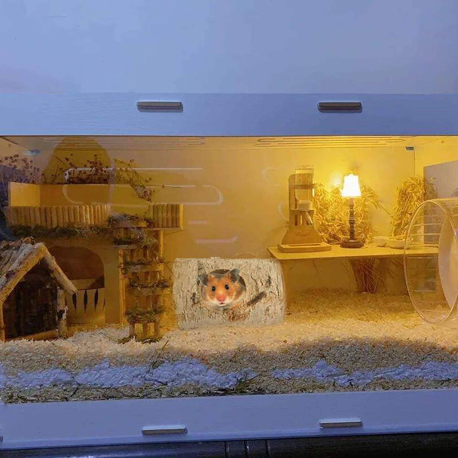 Túnel de Madera Natural para Hámster MUYG 10 Pcs 12 cm