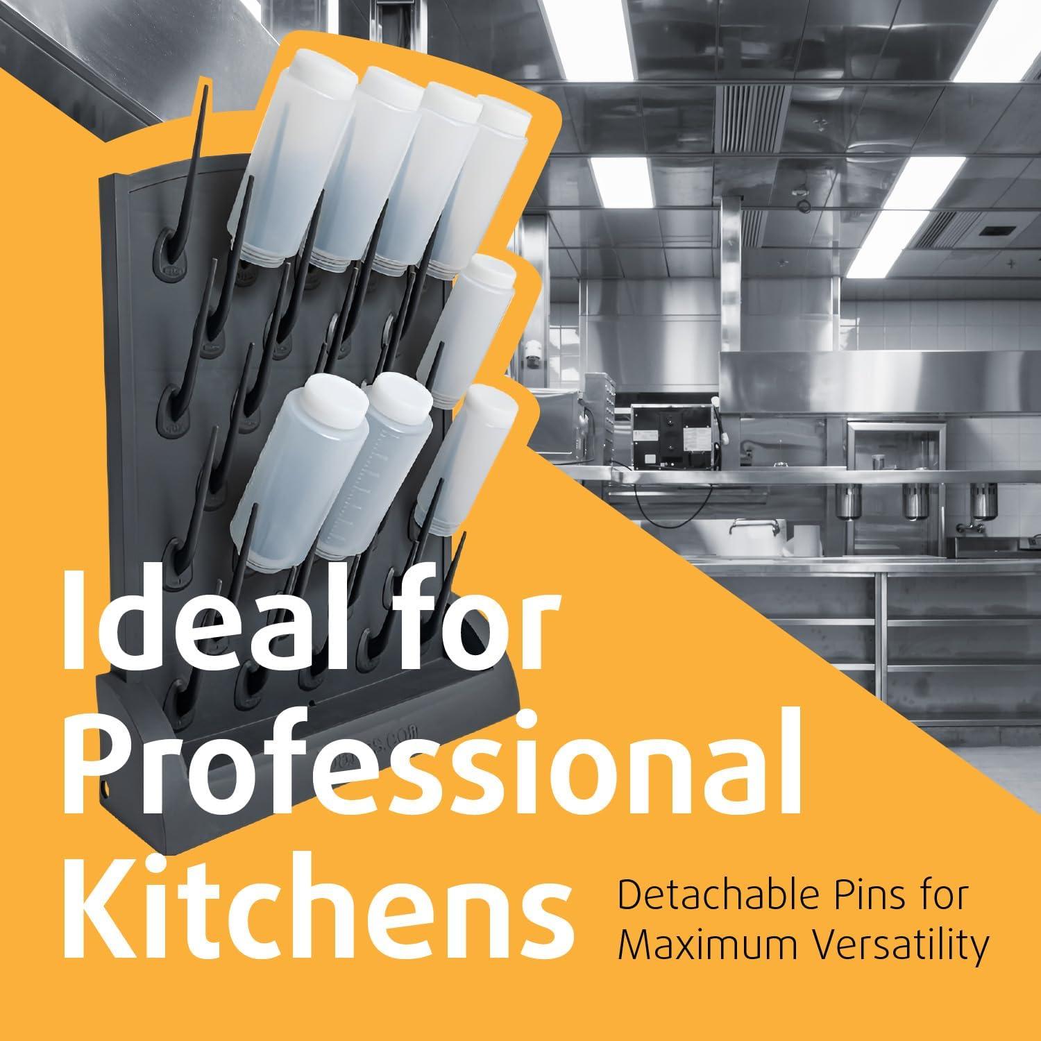 Organizador de Secado de Botellas DAN Market 32 Picos Montado en Pared