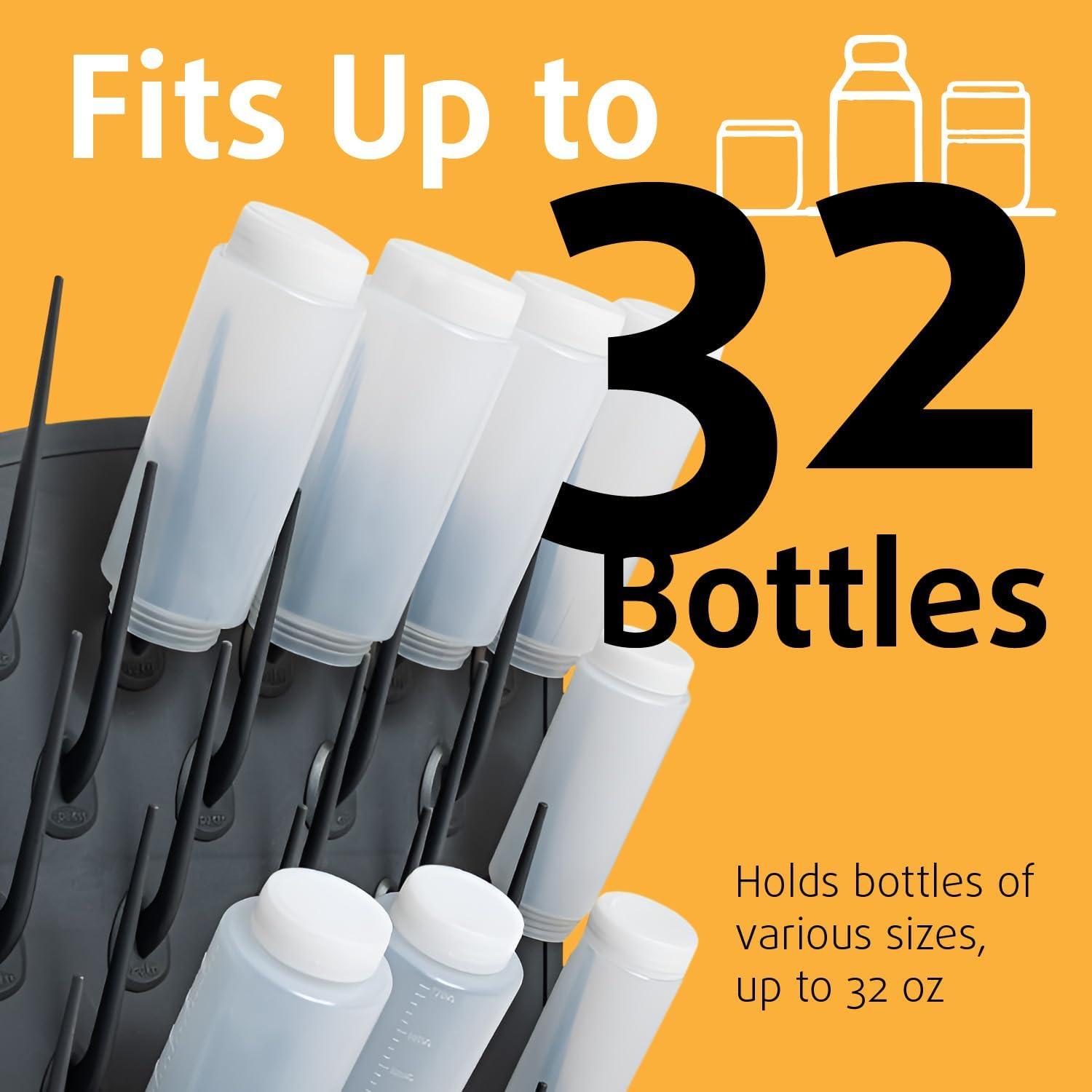 Organizador de Secado de Botellas DAN Market 32 Picos Montado en Pared