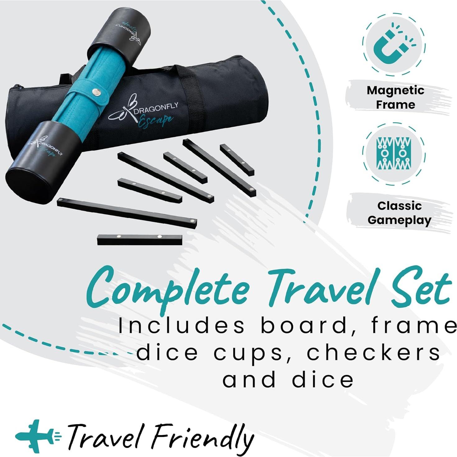 Juego de Damas Chinas Deluxe Dragonfly Escape - Plegable y Magnético