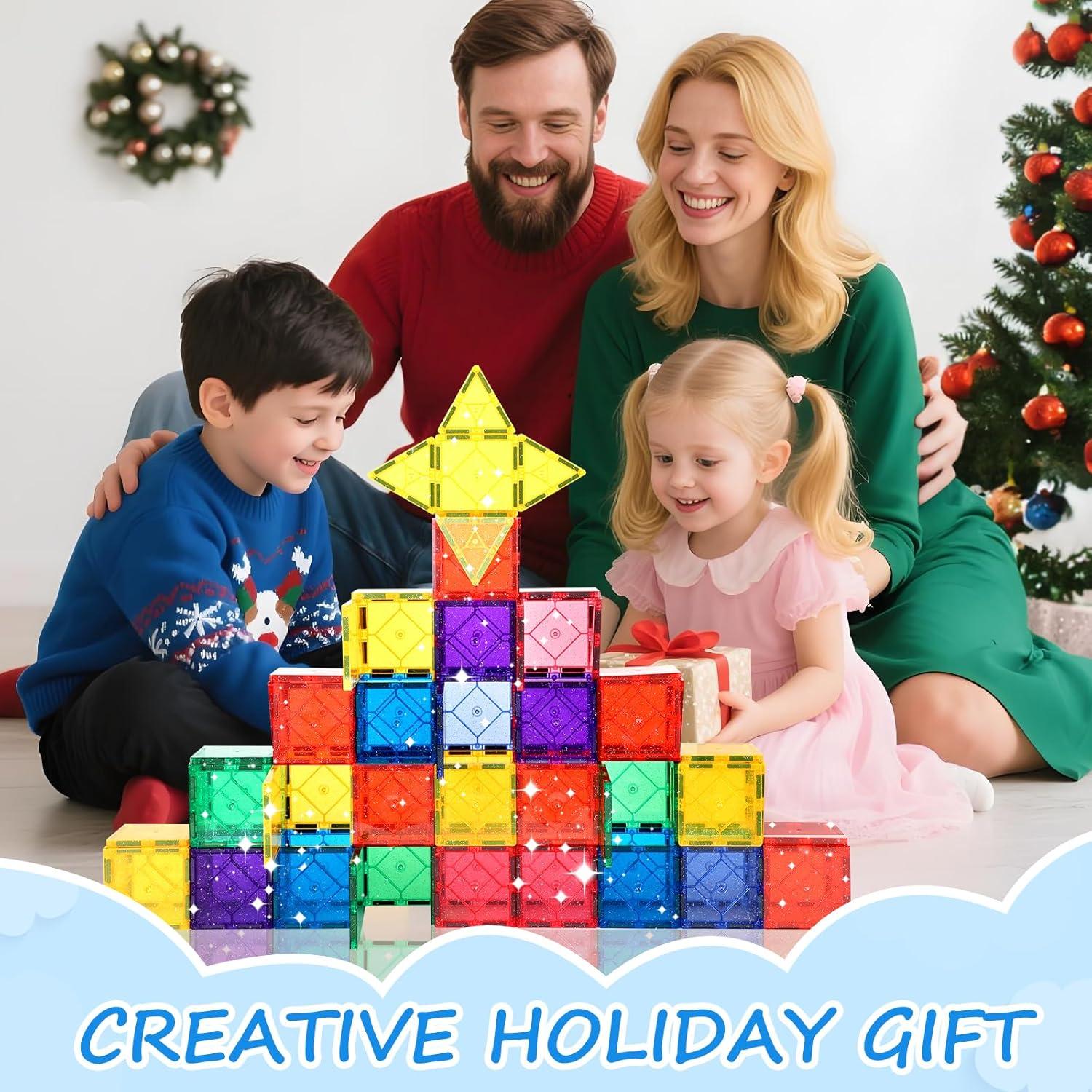 100 Piezas de Azulejos Magnéticos Mruikeny para Niños 3-8 Años