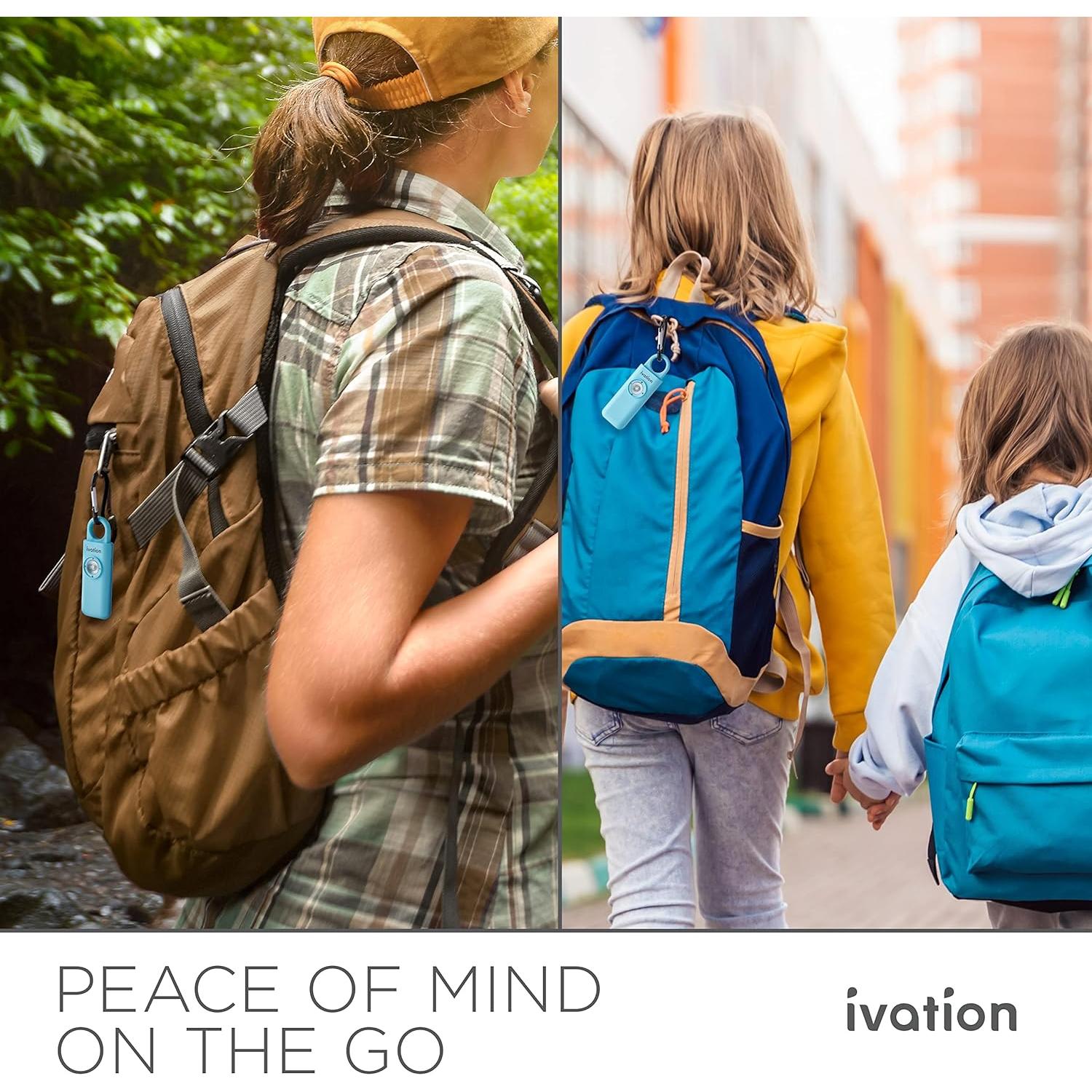 Llave de Alarma SOS Ivation | Sirena 125 dB y Luz LED Estroboscópica