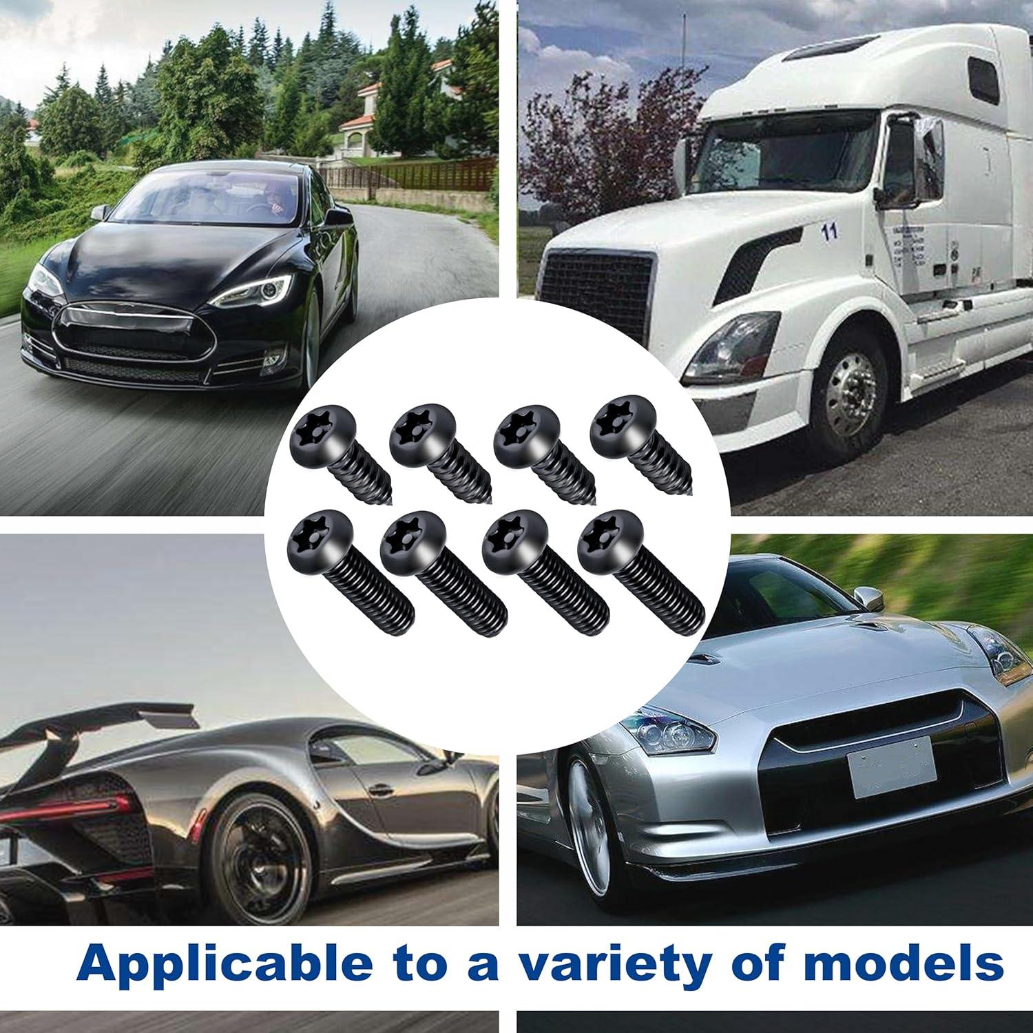 Kit de Tornillos Antirrobo Hoewina para Placas de Matrícula 8PCS