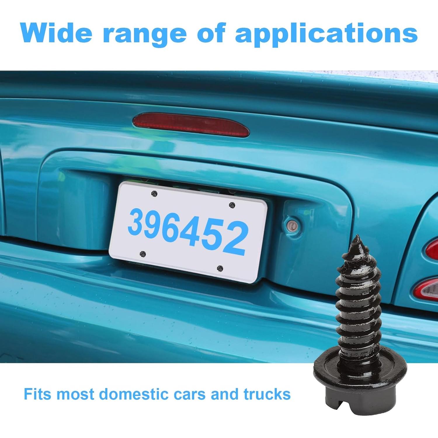 Kit de Tornillos Antirrobo Ziciner para Placas de Matrícula 4 Piezas