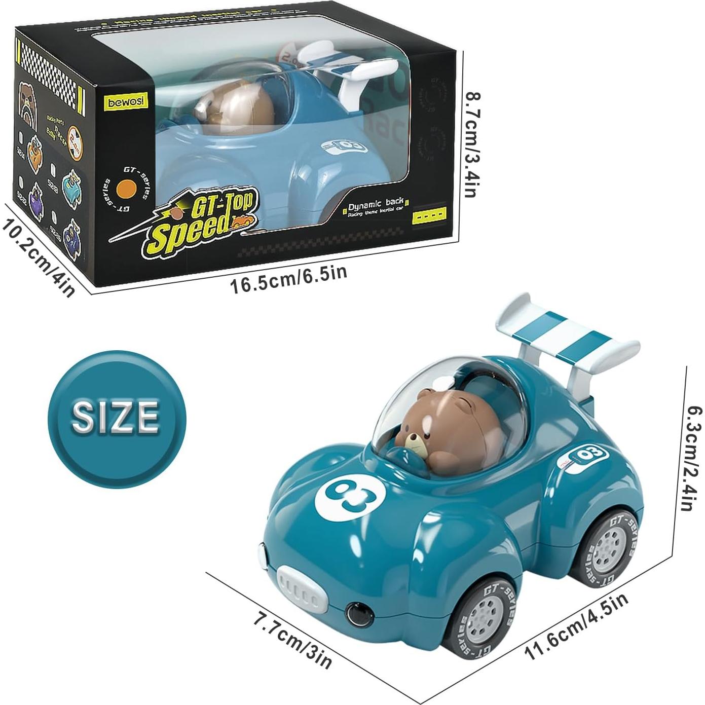 Coche de Juguete Fricción Azul CDDZSW para Niños 1-3 Años