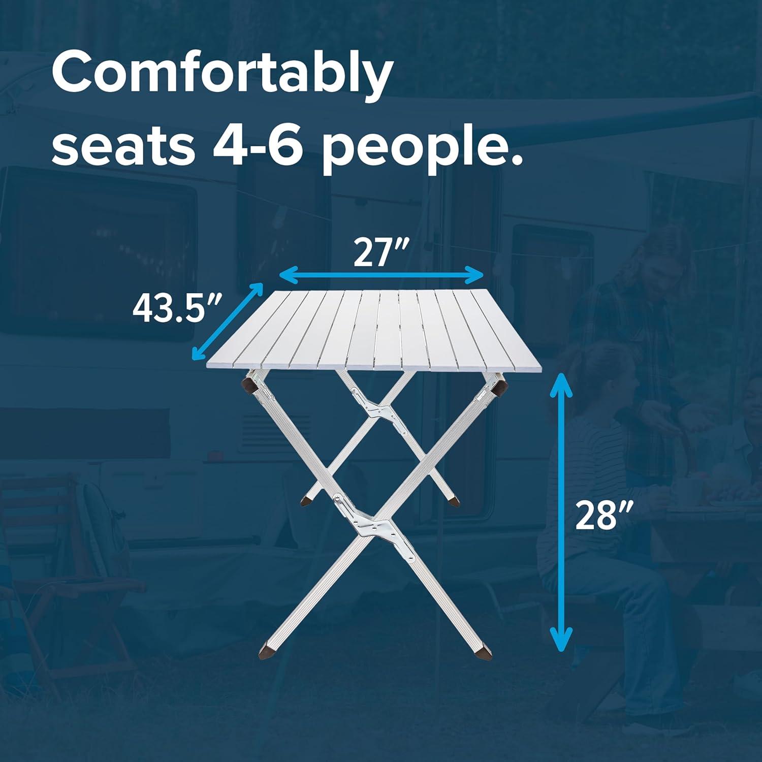 Mesa de Camping Plegable Camco de Aluminio 110.5x68.6cm