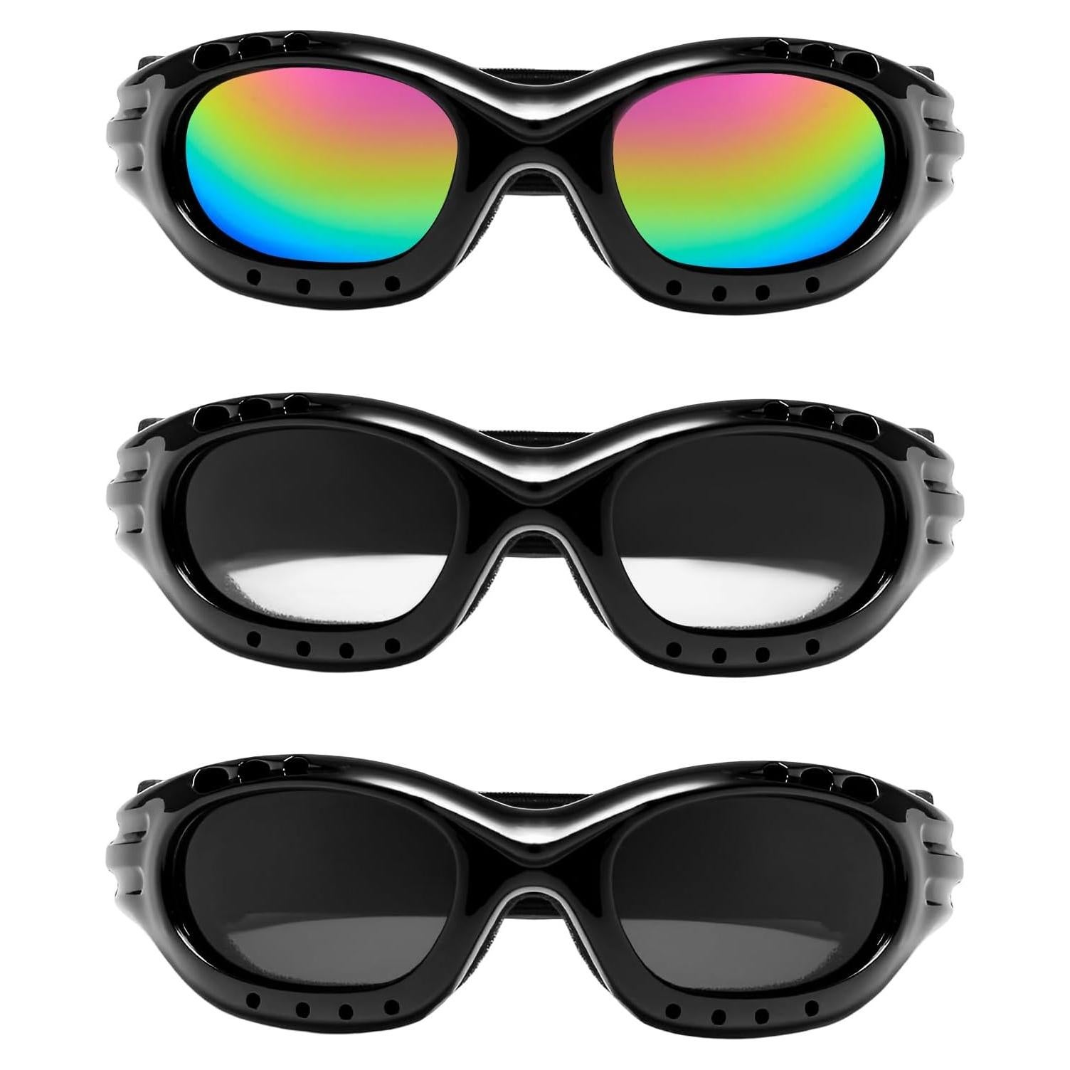 Gafas de Motocicleta MTRPS 3 PCS Antivaho UV A Prueba de Viento