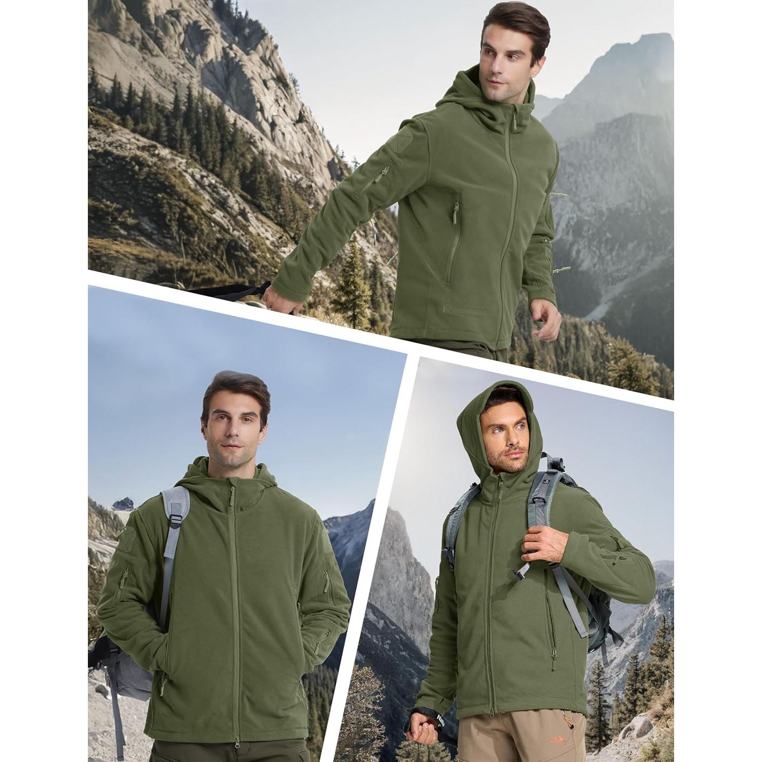 Chaqueta Táctica Militar CRYSULLY para Hombre Verde