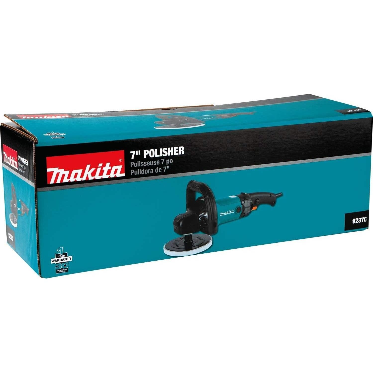 Pulidora Makita 9237C 1200W 3200 RPM 7" (17.78 cm) Azul