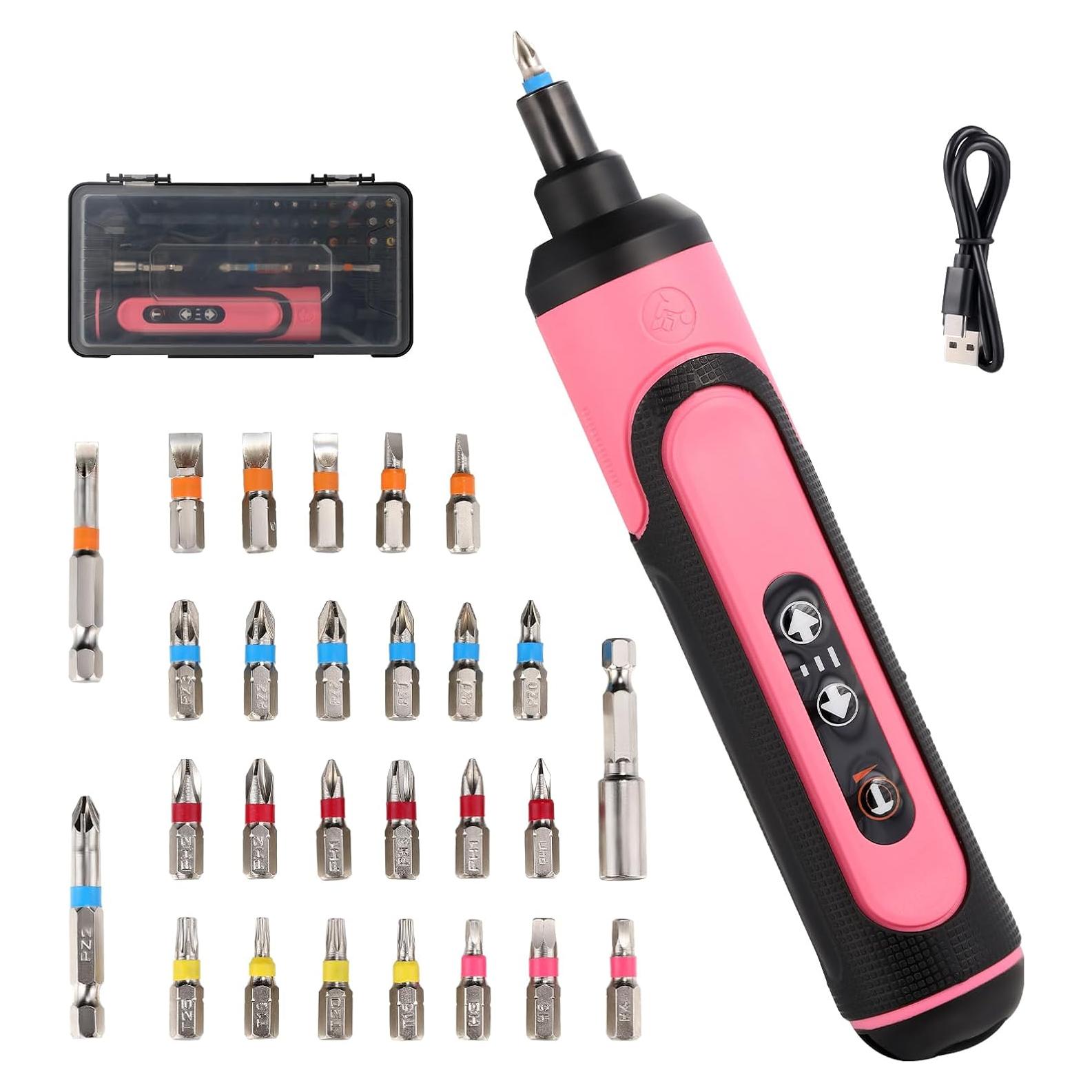 Destornillador Eléctrico Recargable SOCOHO AID 4V Rosa