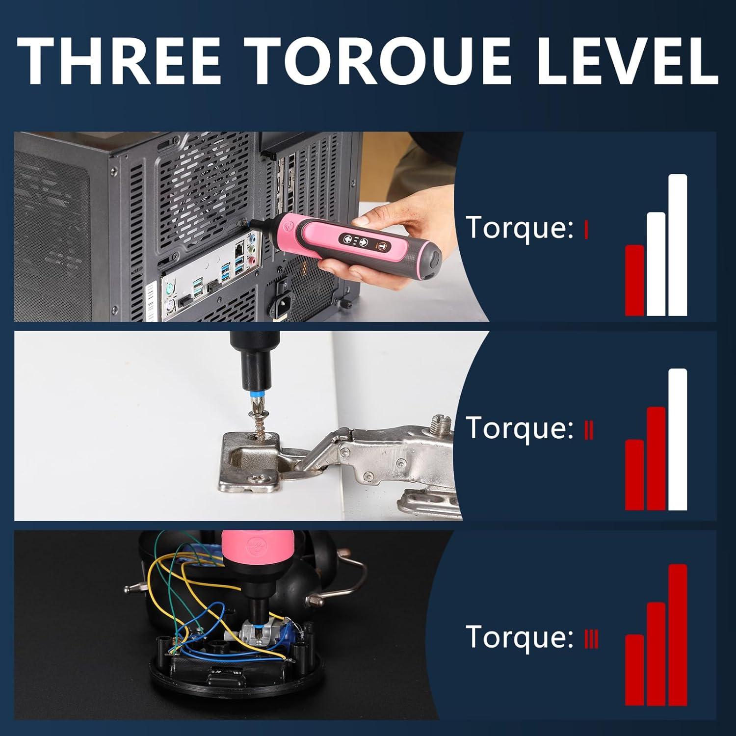 Destornillador Eléctrico Recargable SOCOHO AID 4V Rosa
