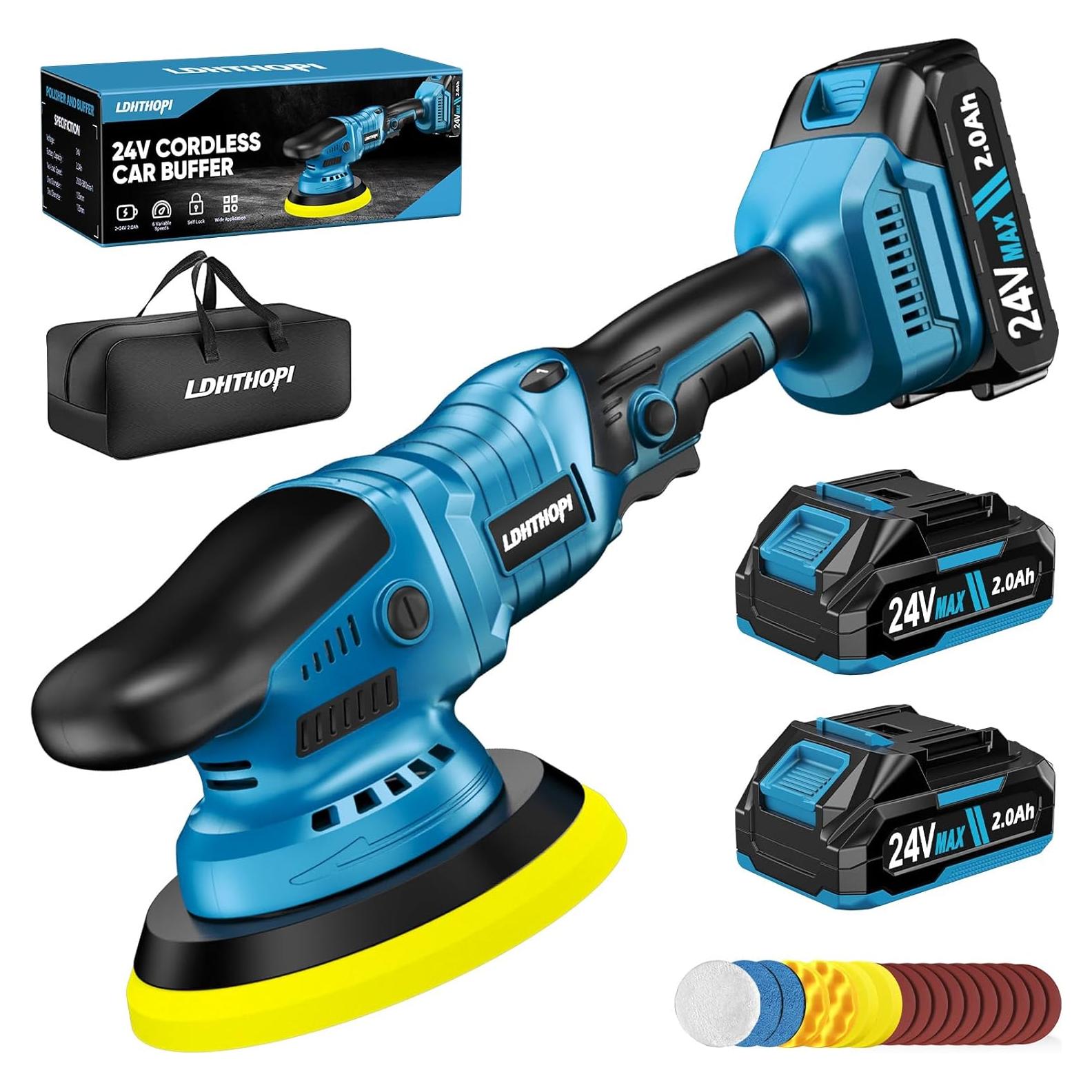 Pulidor a Batería LDHTHOPI 24V 1600W 10000RPM Kit 23 Accesorios