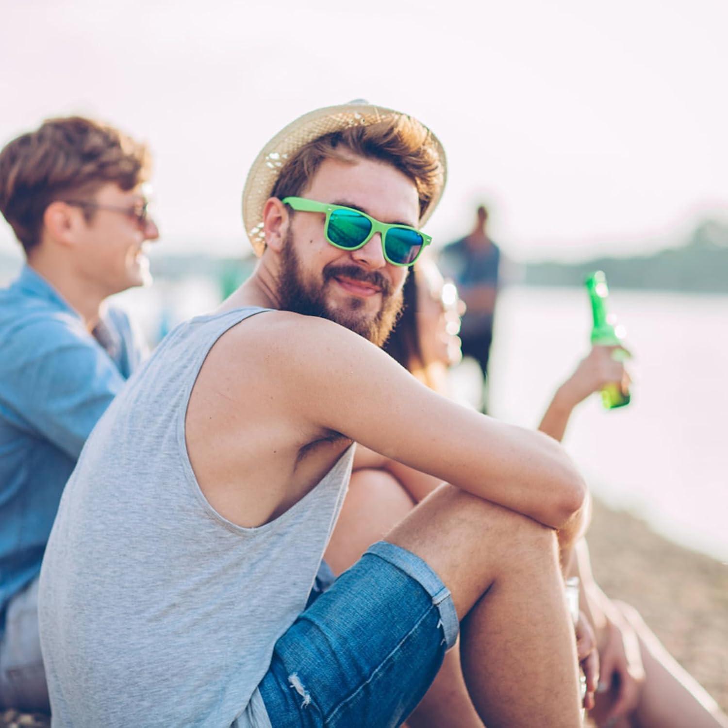 Gafas de Sol Neón Pibupibu - Paquete de 10 Retro UV400