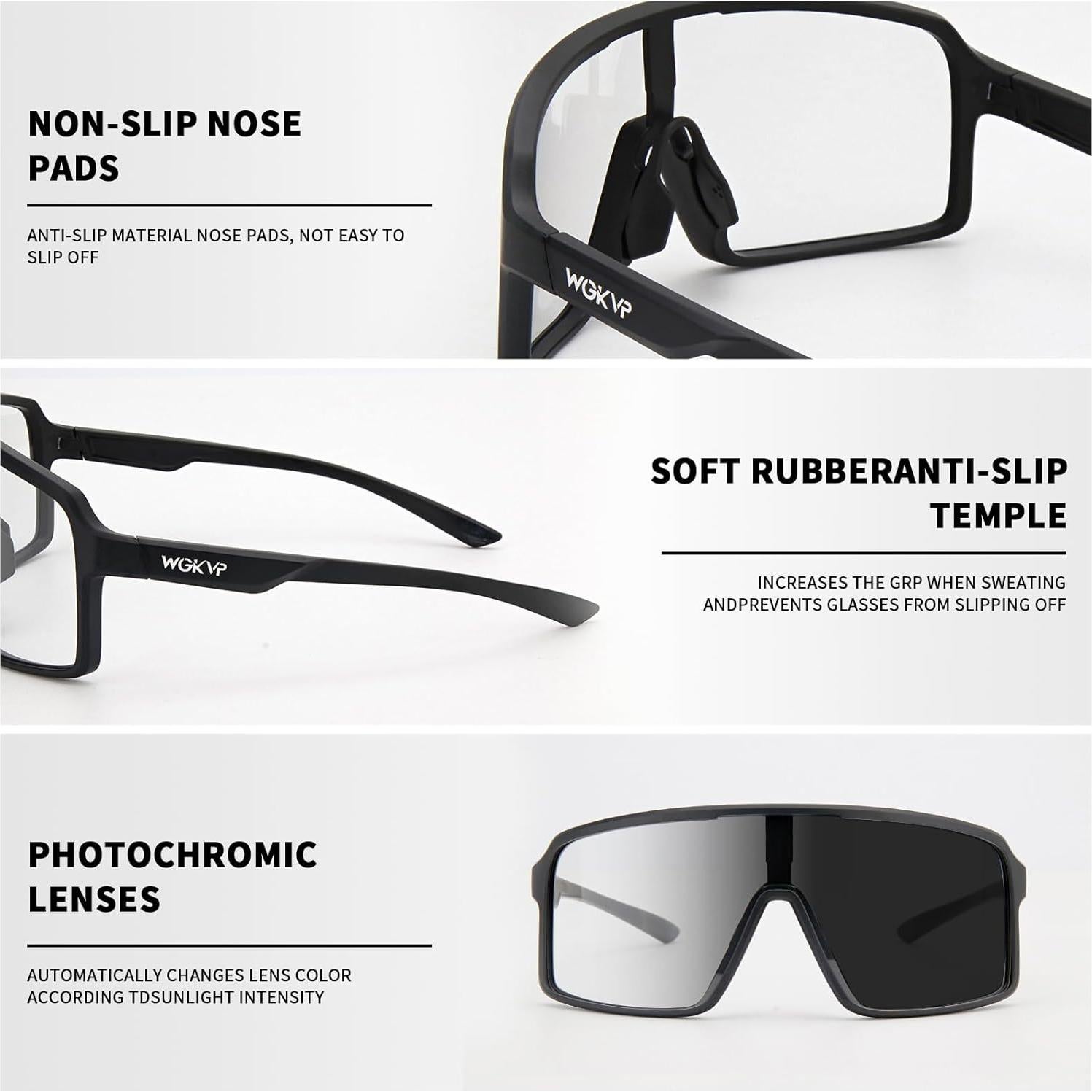 Gafas de Ciclismo Fotoquímicas WGKVP UV400 para Deportes