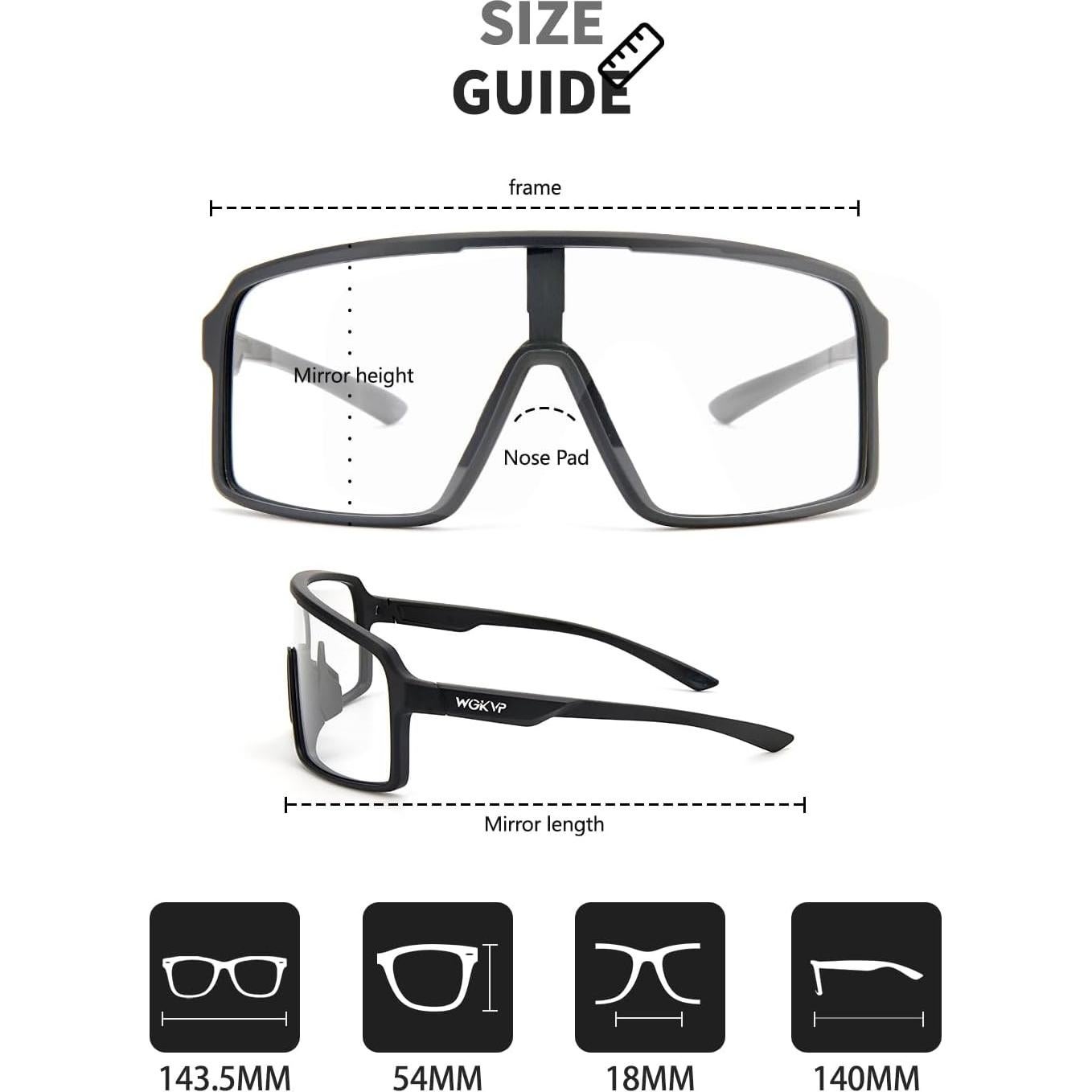 Gafas de Ciclismo Fotoquímicas WGKVP UV400 para Deportes