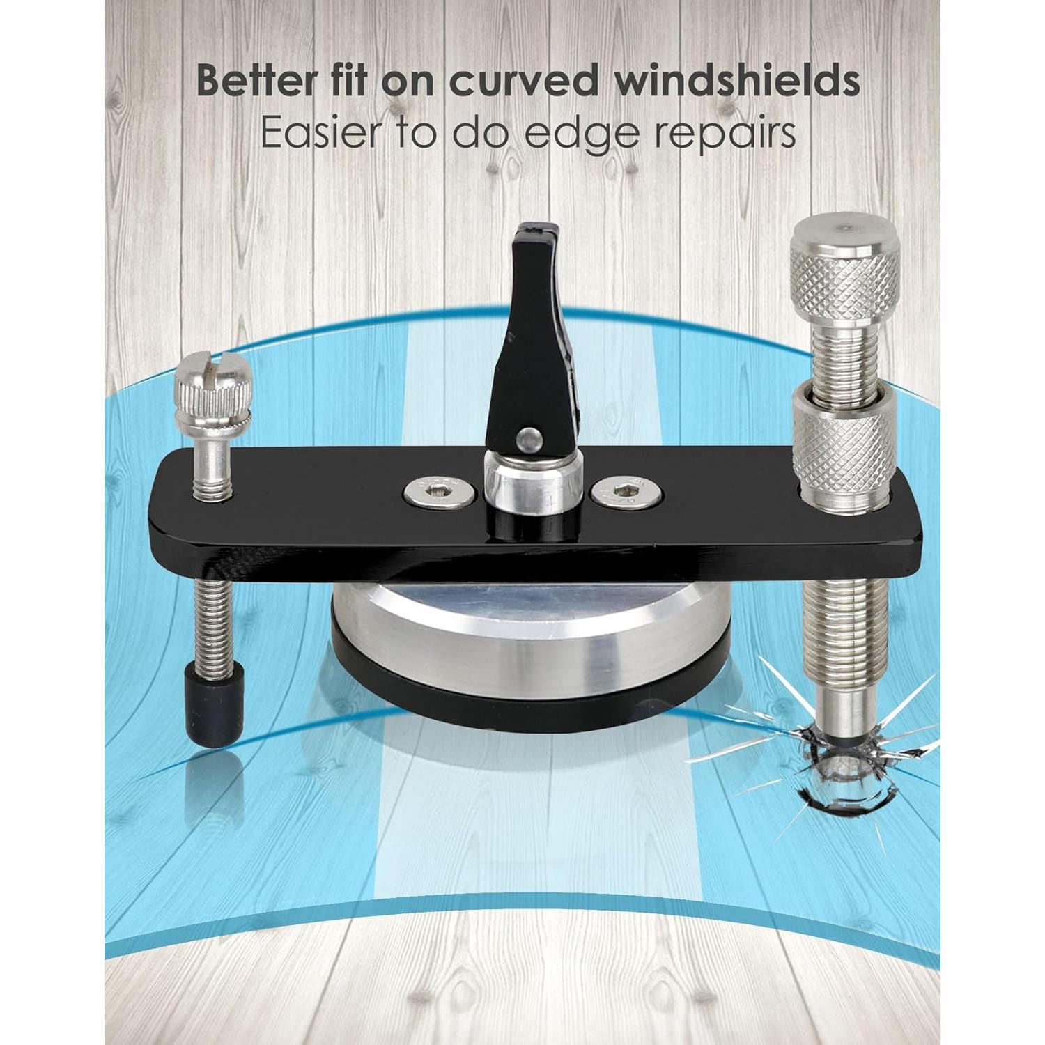 Kit de Reparación de Parabrisas BOQNZN - Acero Inoxidable, Negro