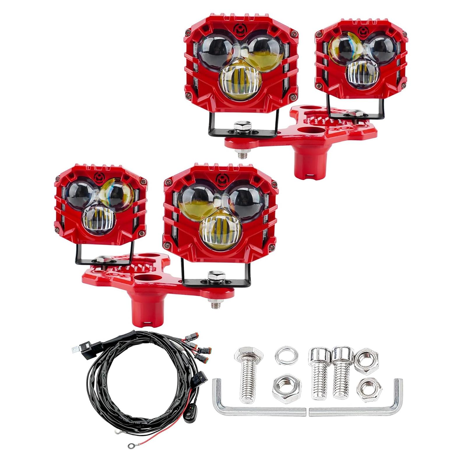 Kit de 4 Luces LED Pod HENGTUAOTO 120W 10800LM para Jeep JL/JLU 2018-2023