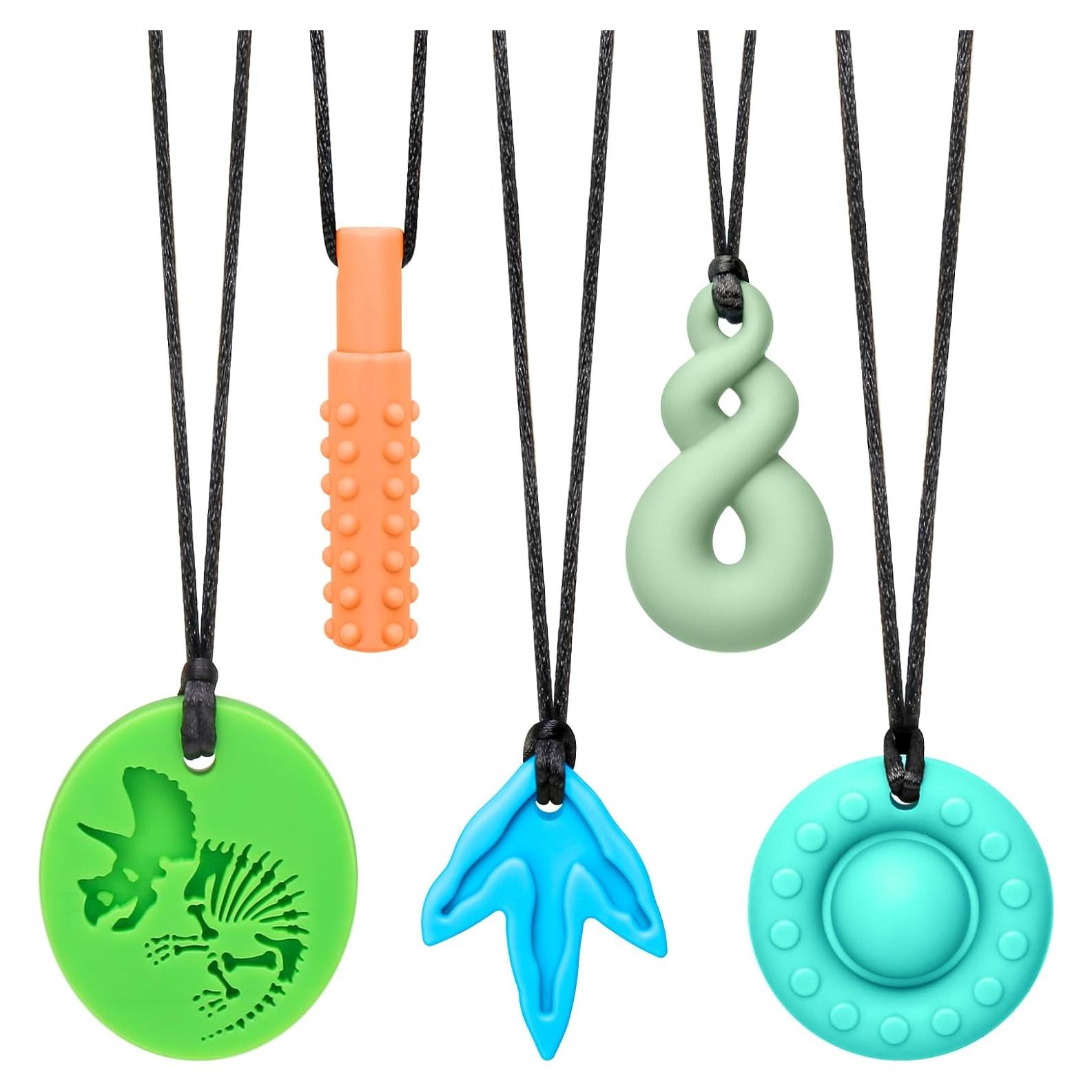 Collares Masticables Sensory MR.TIMELAG - Paquete de 5 Unidades