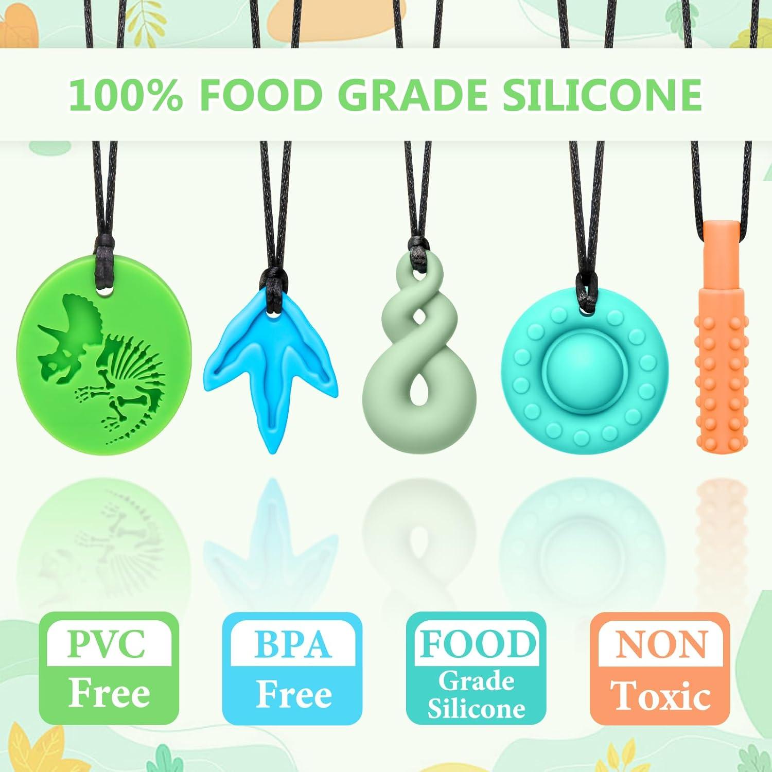 Collares Masticables Sensory MR.TIMELAG - Paquete de 5 Unidades