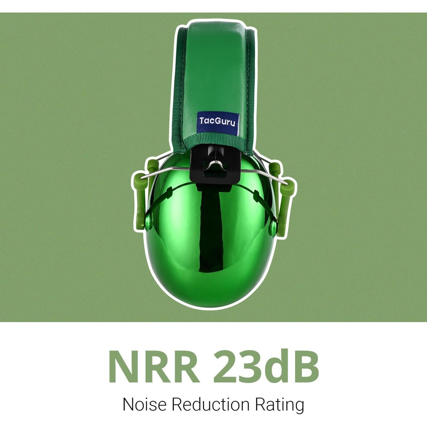 Protectores Auditivos para Niños TacGuru 130 Verde Esmeralda