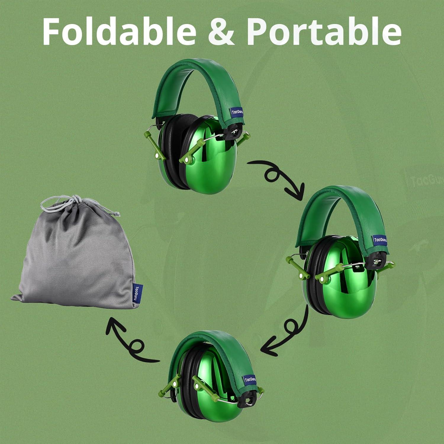 Protectores Auditivos para Niños TacGuru 130 Verde Esmeralda